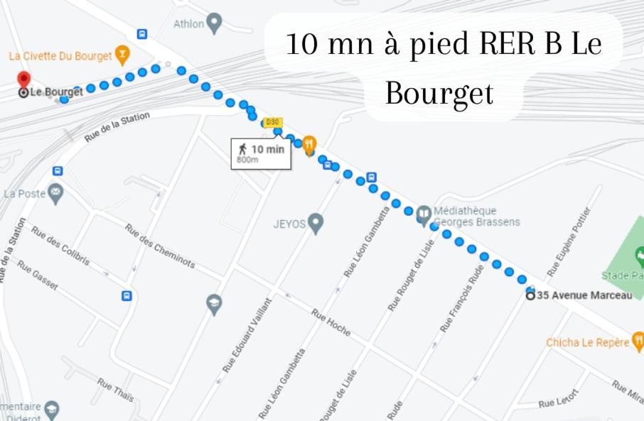 Disponible - Appartement Entier - 10Mn Rer B Aeroport Cdg - Paris Gare Du Nord, T11 Express, Le Bourget, Tout Equipe, Netflix Gratuit, 3 Personnes, 4Eme Etage, Escaliers, Parc Des Expositions, Parking Rue Gratuit Apres 19H دْراسي المظهر الخارجي الصورة